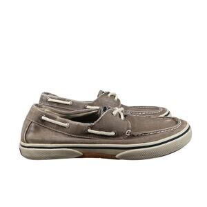 Sperry Boat Shoes Mens 9.5 Halyard 2 Eye Sneakers Canvas Moc Casual Round Toe